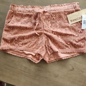 Rewind lace shorts. Size Small